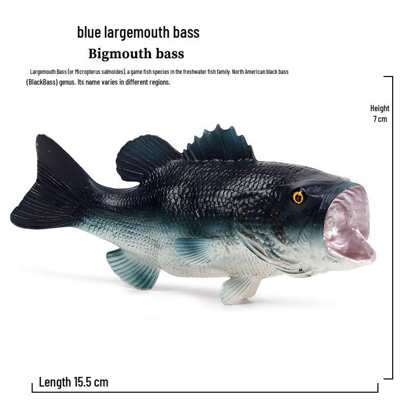 Children s Realistic Bigmouth Bass Model Educational Toy