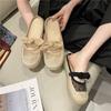Summer New Korean Version Fashion Bag Head Cover Foot Thick Bottom Fashion Casual Large Size Women's Bow Mesh Cool
