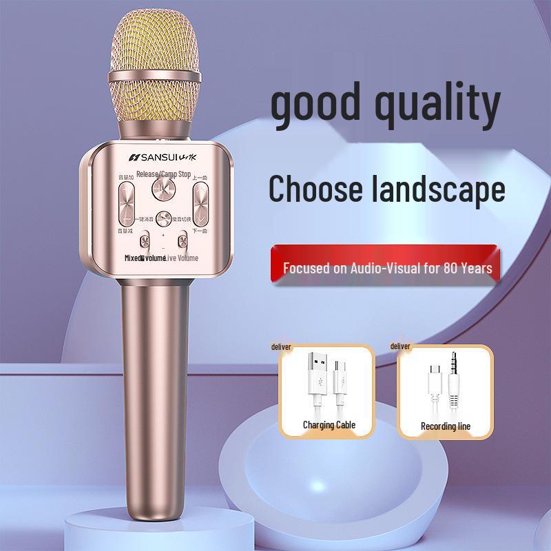 

All-in-One Wireless Bluetooth Microphone & Speaker for Singing, Live Broadcast, and Outdoor Use