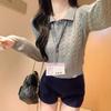 Twist Polo Lapel Button Wool Top Women's Early Autumn Slim-fit Inner Sweater Bottoming Sweater Knitted Sweater