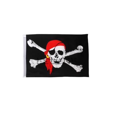 1 x großer Totenkopf mit gekreuzten Knochen, Piratenflagge, zum Aufhängen mit Öse ohne Stange