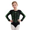 Dětský overal kostlivec Lesklé kamínky Dlouhý rukáv Kulatý výstřih Zapínání na druky v rozkroku pro Cosplay Halloween Maškarní večírek