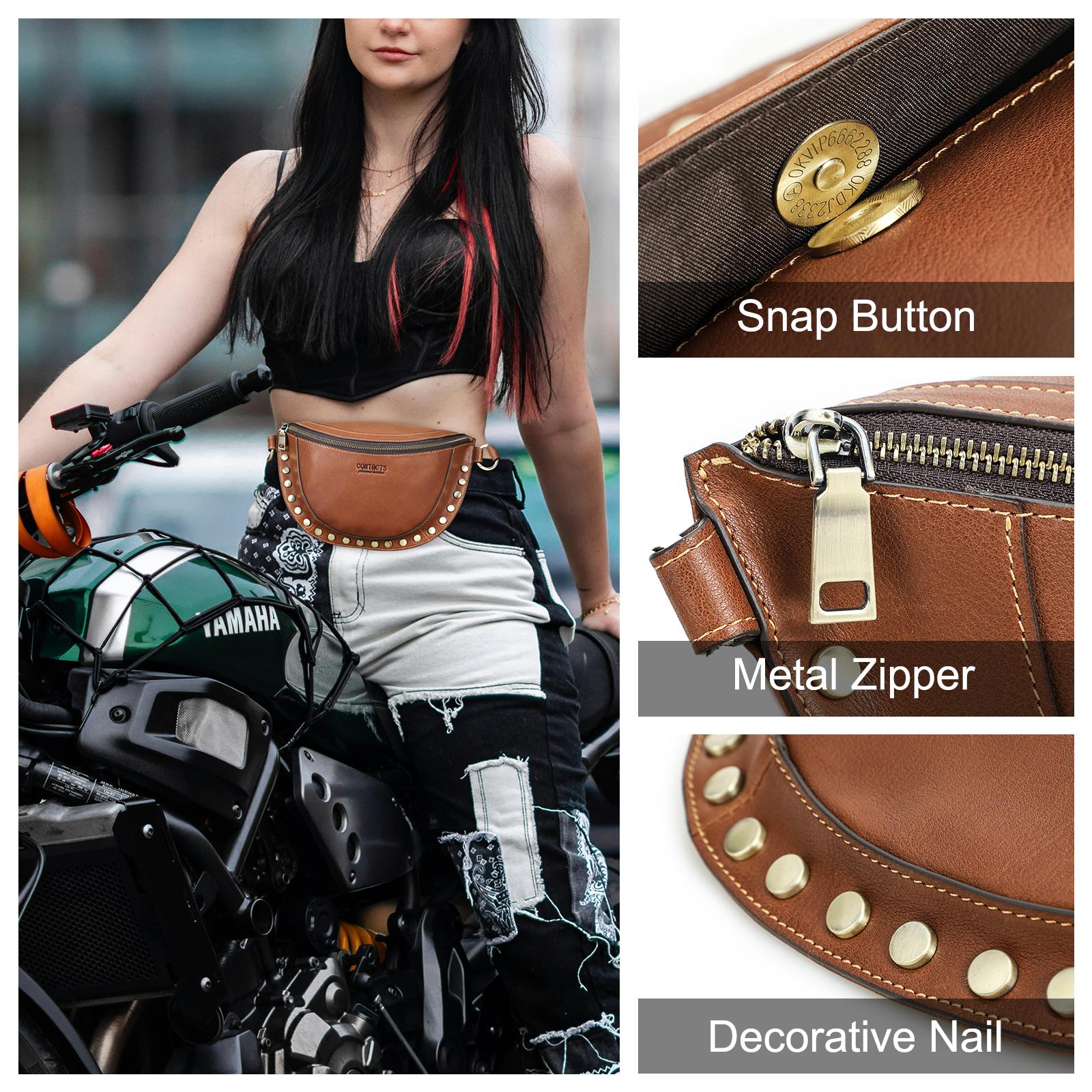 CONTACT S Женские поясные сумки из натуральной кожи Роскошные дизайнерские поясные сумки — фото 11