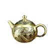 Brass Dragon & Phoenix Teapot Set: Auspicious Copper Ornament for Home and Gift