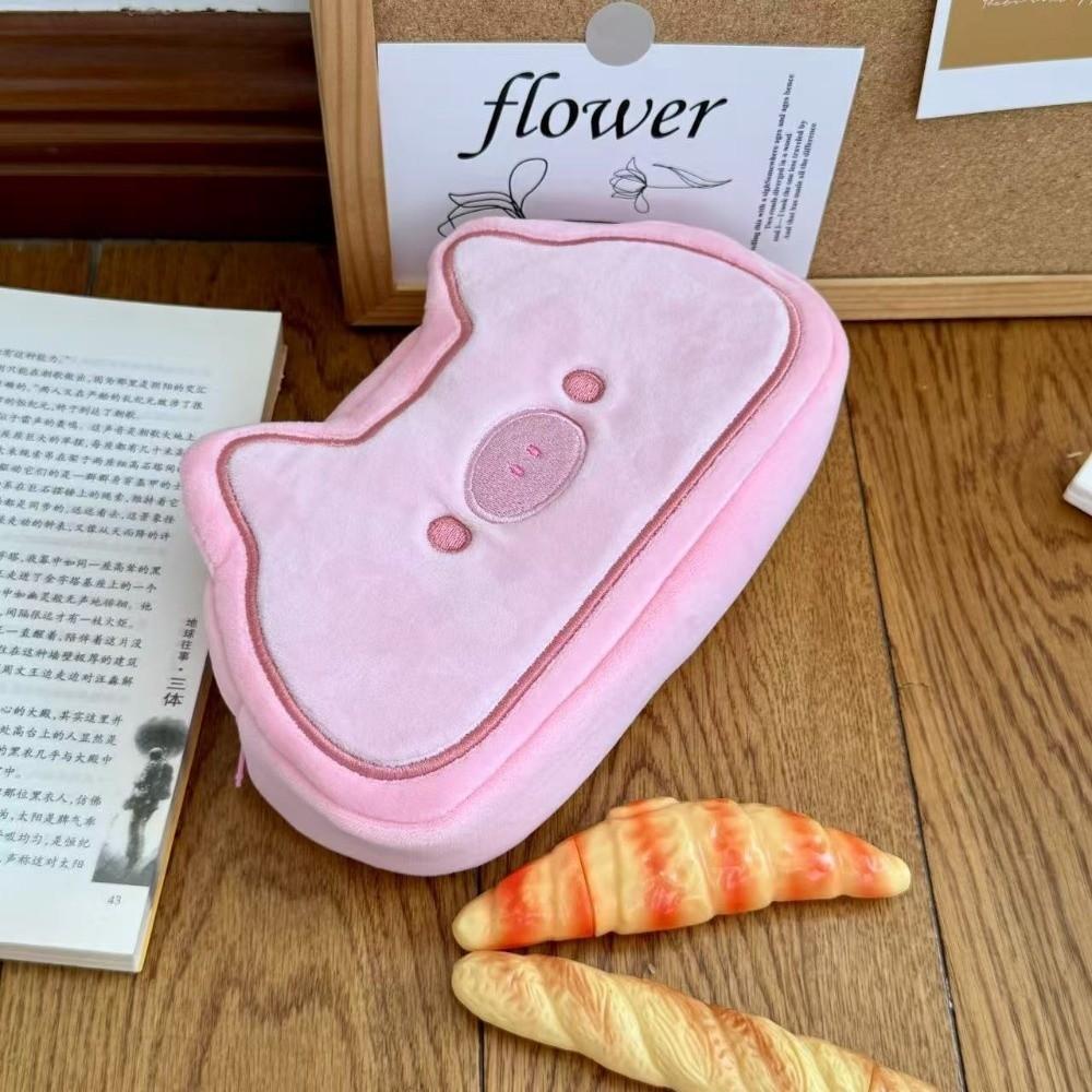 Caramel Cat Pen Case Plush Stationery Bag Cute Pencil Case  Birthday Gift