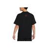 Nike Smile Floral Logo Print Rundhals Kurzarm T-Shirt Herren Tops Schwarz DV0683-010