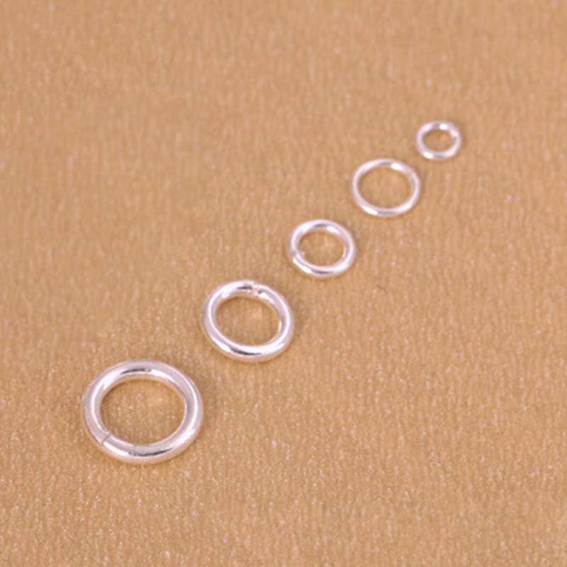 Genuine Real Pure Solid 925 Sterling Copper Close Jump Rings Split Ring Connector Chains Zircon Making Findings Components