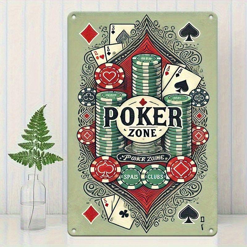 Playing Cards Poster Metal Sign 20x30cm Wall Art