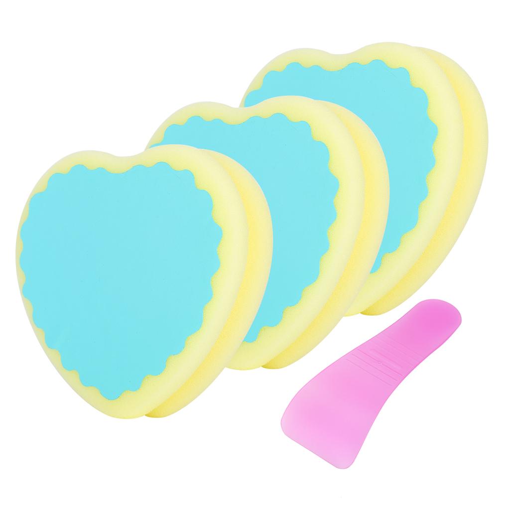Waxing Polishing Buffing Sponge Soft Heart Shaped Women Hair Removal Pad Depilatory Sponge