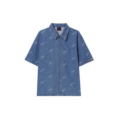 Air Flight Denim Print Denim Shirt 'Blue' Men's FN4654-436