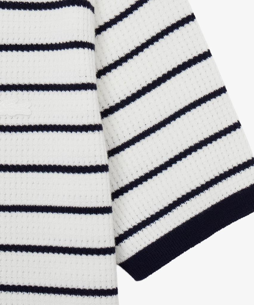LACOSTE Women'S Scallop Crew Neck Short Sleeve Sweater Af900E-56G Hde