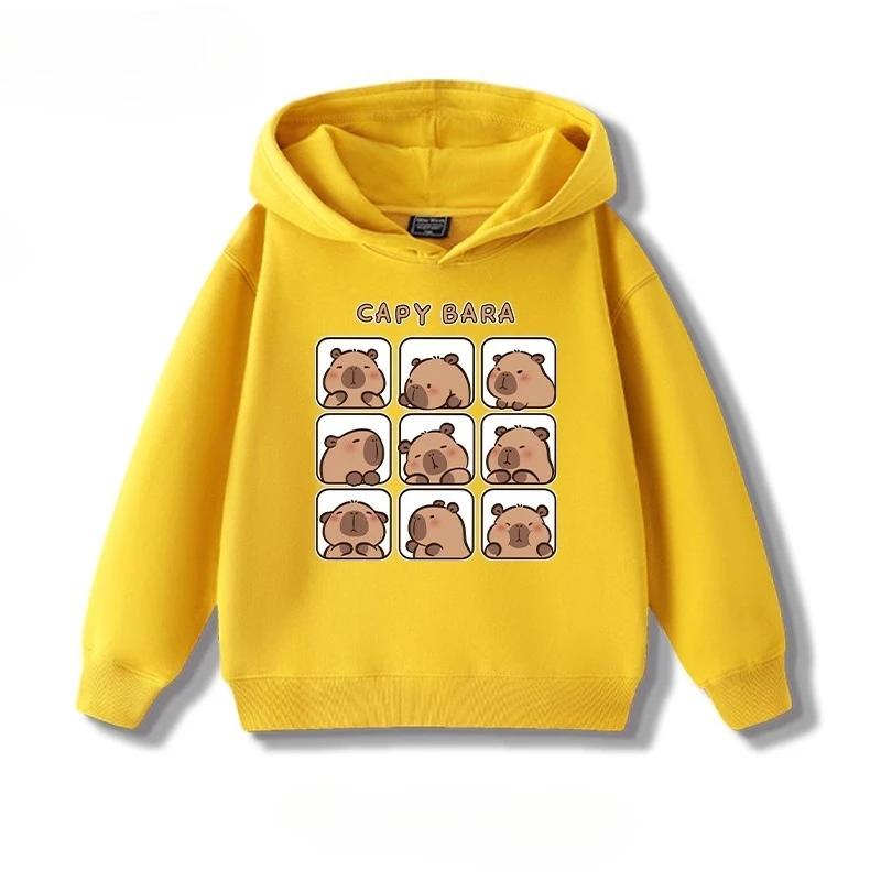 Cute Anime Boy Girl Hoodies Outdoor Street Sports Casual Long-sleeve Children Autumn Sweatshirts Kids Clothing Top