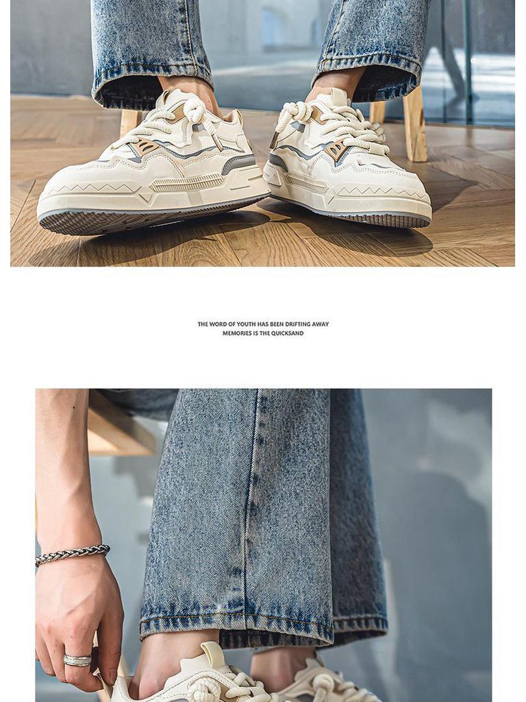 Nische 2024 Herren Winter Casual Höhenvergrößernde Trendige Flache Schuhe für Studenten