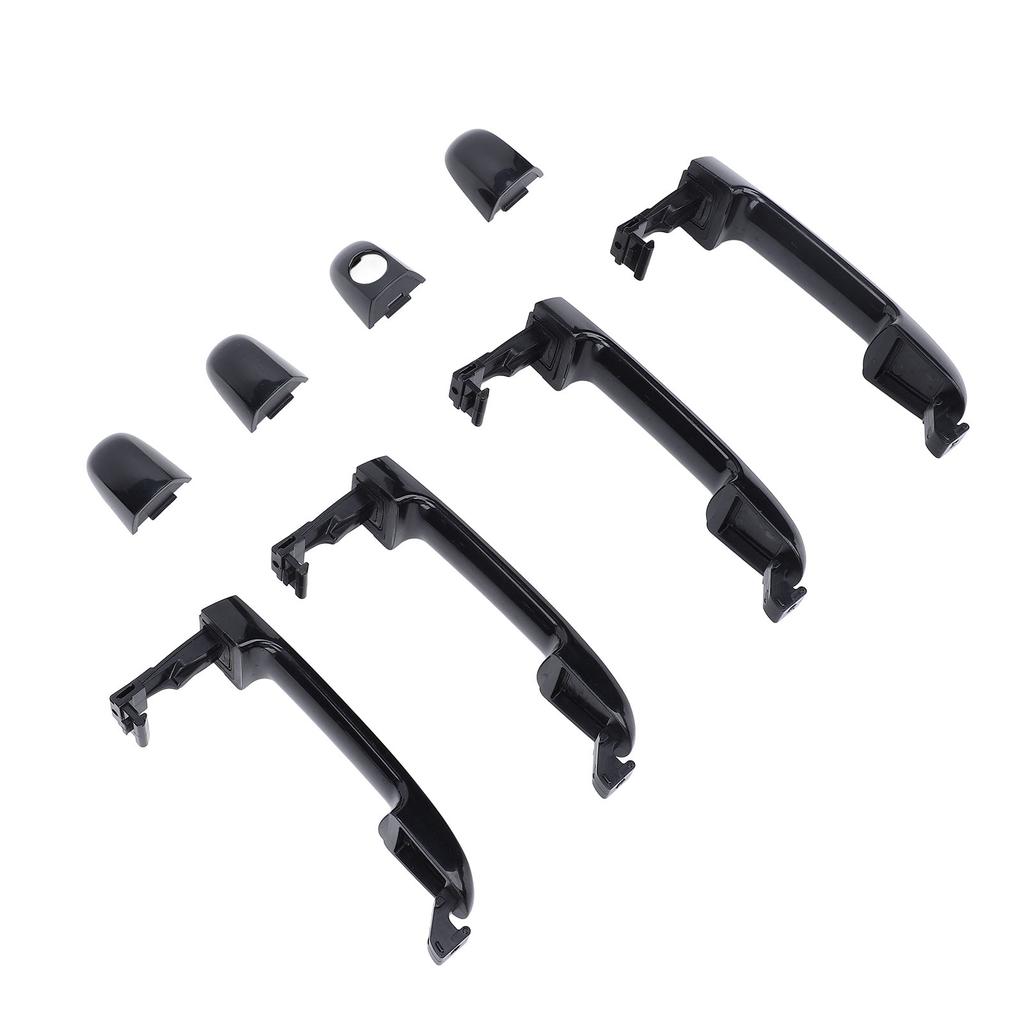 4 Pcs Outside Exterior Door Handle Set 82651 2H000 Glossy Black Outer Door Handles with Front Key Hole