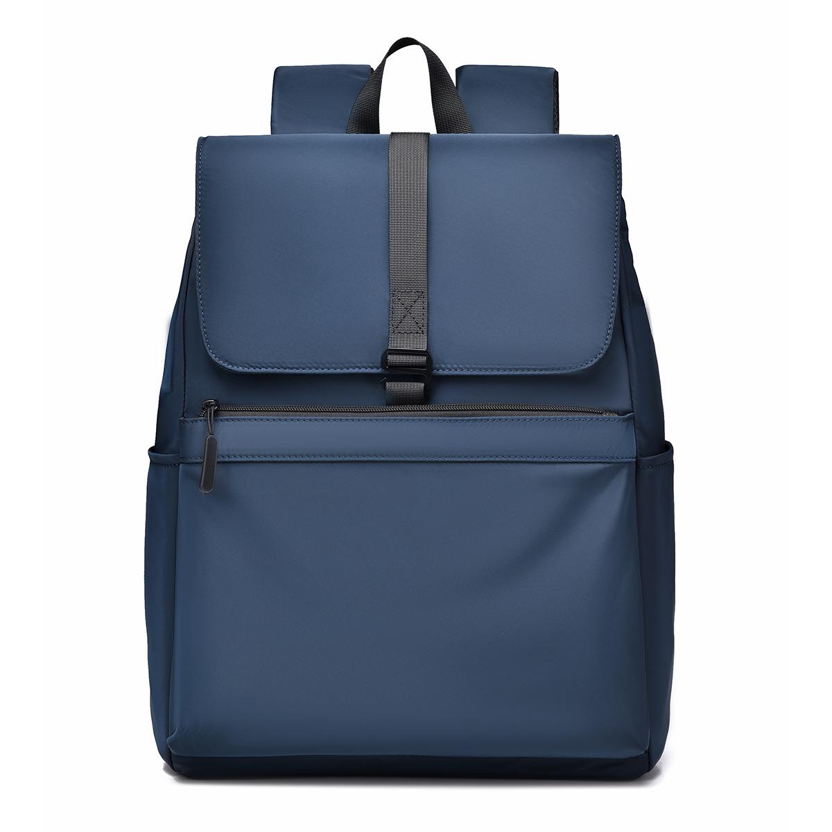 

Большой вместительный студенческий рюкзак, однотонный рюкзак, мужской компьютерный рюкзак синий