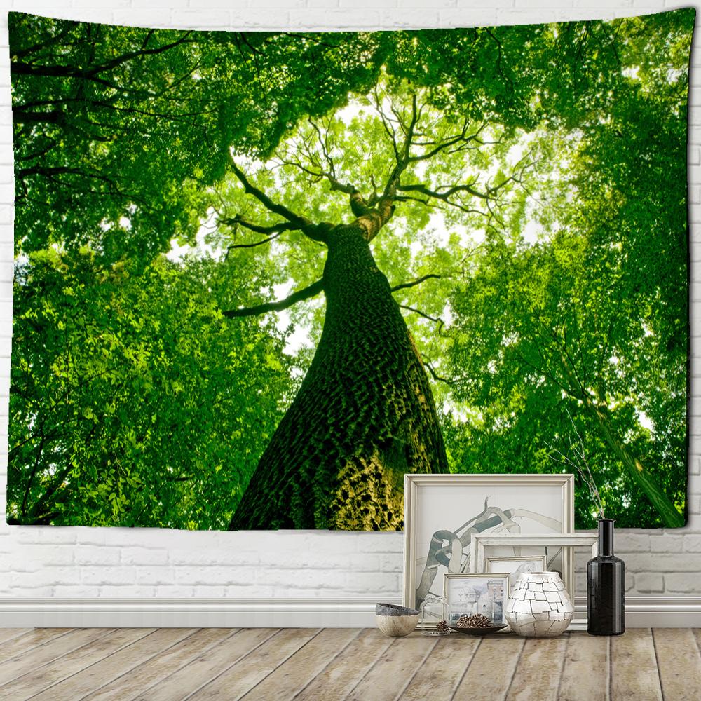 Tree Top Sky Forest Tapestry Wall Hanging Nature Plant Landscape Tapiz Art Room Dorm Aesthetic Room Home Decor