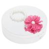 3 Speeds Electric Rotating Display Stand 360 Degree Turntable Jewelry Holder USB ChargingWhite
