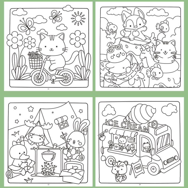 Children's Coloring Book Pages: Animals Ocean People - Educational Activity Pages Suitable ideal for Ages 3-