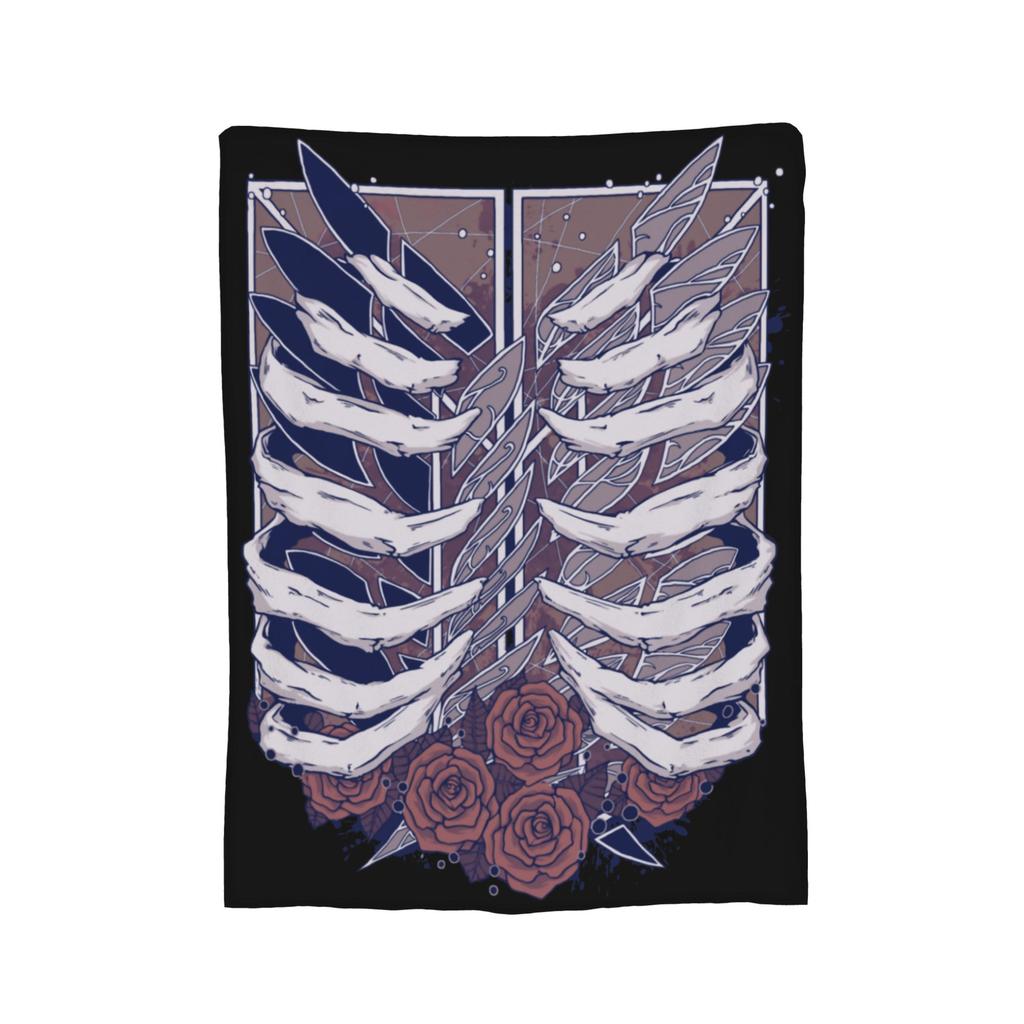 Shingeki no Kyojin Mikasa Ackerman Attack on Titan Blankets Flannel Spring/Autumn Portable Warm Throw Blanket for Sofa Rug Piece