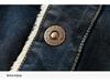Men's Winter Velvet-Lined Thick Denim Jacket - Plus Size European & American Warm Cotton Coat, New Fashion.