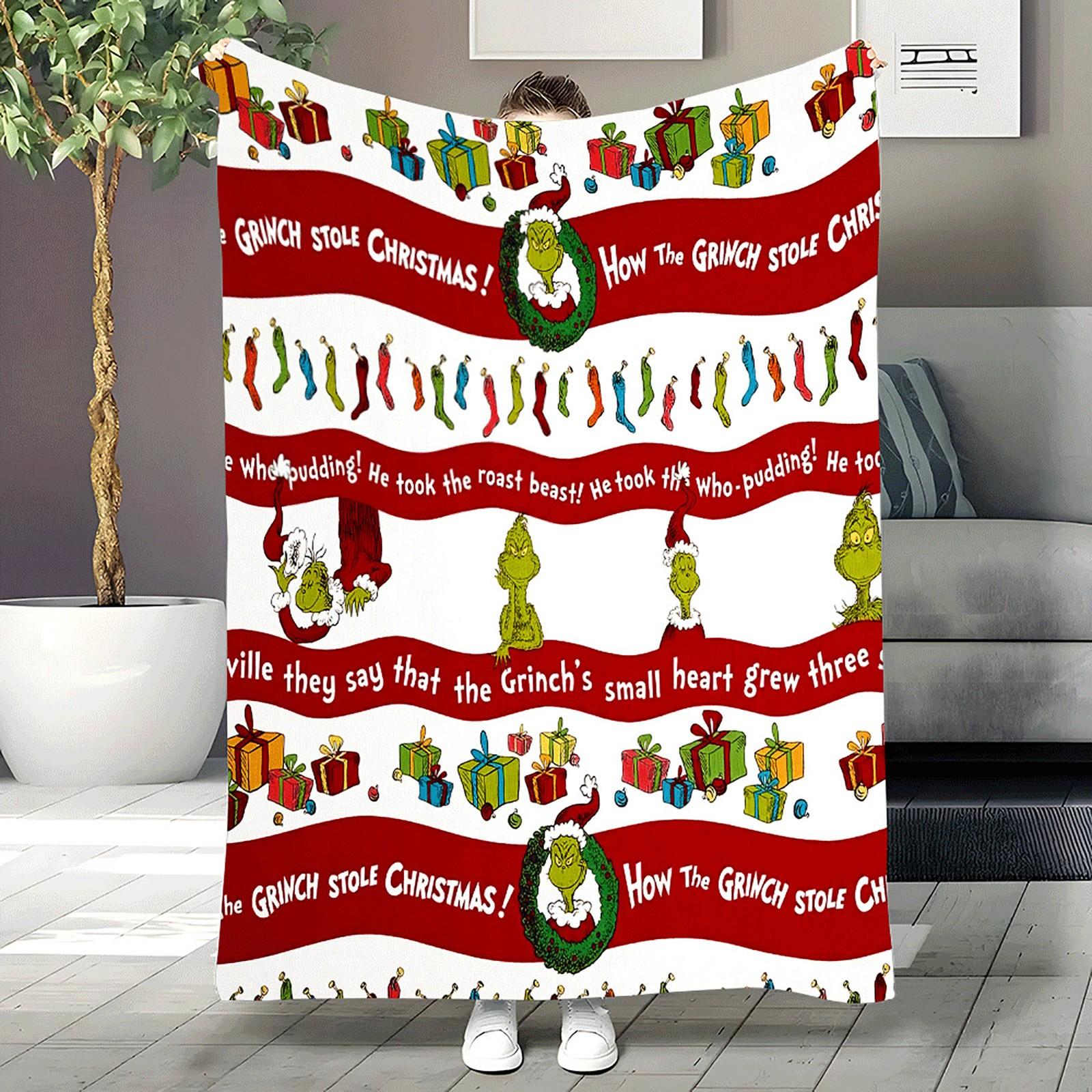 Cozy Christmas Cartoon Character Fleece Blanket Soft, Warm, and Colorful Design for Kids and Adults