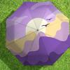 1pc Sunset Mountains Automatic Folding Umbrella 8 Rib Iron Frame,  Suitable for Travel, Daily Use, Birthday, Women & Men Gift C1231050