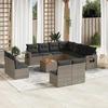 VidaXL Garden Lounge Set with 12 Pcs Cushions, Patio Sofas, Patio Furniture Set, Outdoor Furniture, Grey 3224625