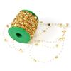 DIY Star Faux Pearls Beads String Garland for Christmas Tree Wedding Party Bouquet Decoration(Gold