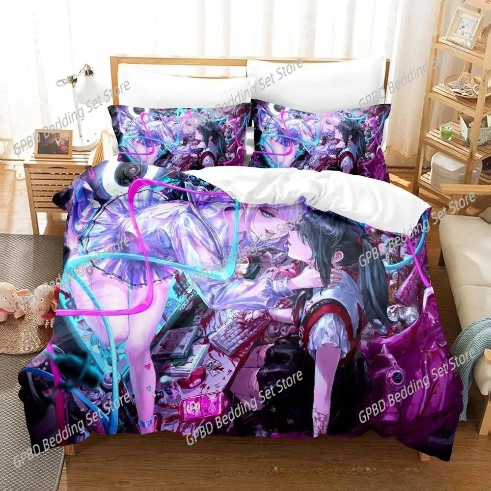 Comforter 3D Print Anime Kawaii Girls Needy Girl Overdose Bedding Set Bedroom Soft Modern S Comefortable