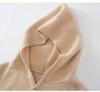 Autumn/Winter Hooded Wool Knit Sweater Dress - Solid, Loose, Soft, Warm, Mid-Length Cashmere.