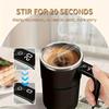 Temperaturanzeige Automatisch Rührende Tasse, Wiederaufladbare Magnetische Automatisch Rührende Kaffeetasse, Tragbarer Reise-Wasserbecher