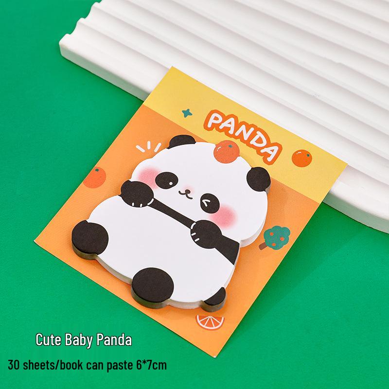 Panda-Shaped Sticky Notes: Reusable Adhesive for Students & Scrapbooking