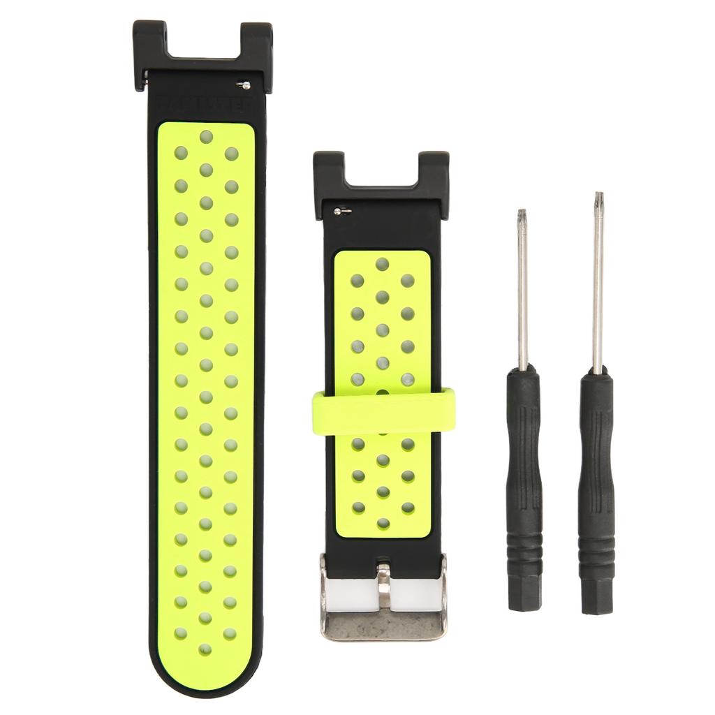 Bracelet à boucle ardillon ventilé en silicone avec tournevis pour montre Amazfit TRex TRex Pro(Vert noir )