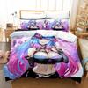3D Anime Sexy Girls Silvervale VTuber Bedding Set Single Twin Full Queen King Size Bed Set Adult Kid Bedroom Duvet cover Sets