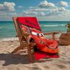 Custom Name Ultra-Soft Beach Towel with Cars Theme,Ideal for Pool - Camping, Diving - Perfect Travel Essential, Vibrant Beach Towel.