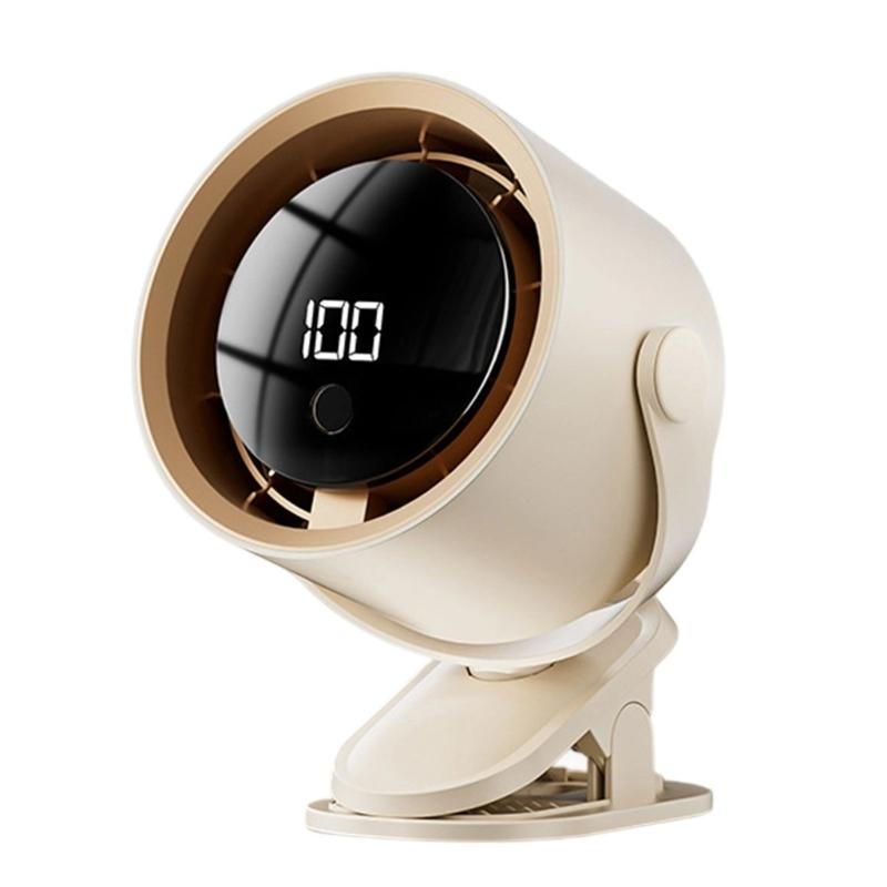 

Quiet Powerful Fan with Large Battery and 100 Speed Adjustable ABS Texture Suitable for Bedroom Office and School Use білий