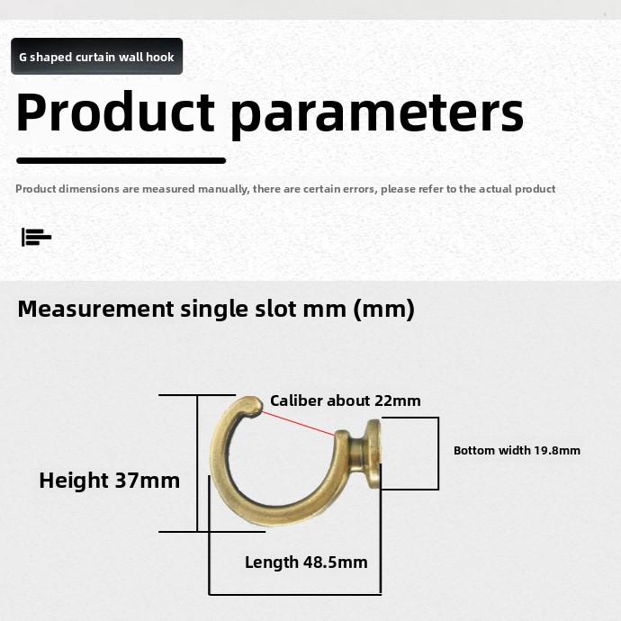Vorhanghaken Wandhaken Gebogene Bogenhaken Vorhangzubehör Aluminiumlegierung Dekorative Wandhaken