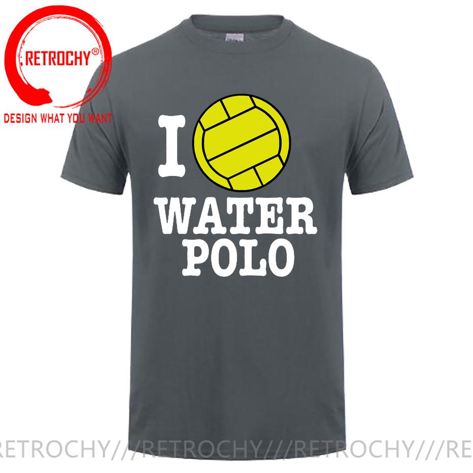 Funny Unisex T Shirts Unisex Novelty Tshirt I Love Waterpolo Cool T Shirt Unisex Cotton Tshirt Summer Brand TShirt Euro Size Tee Shirt