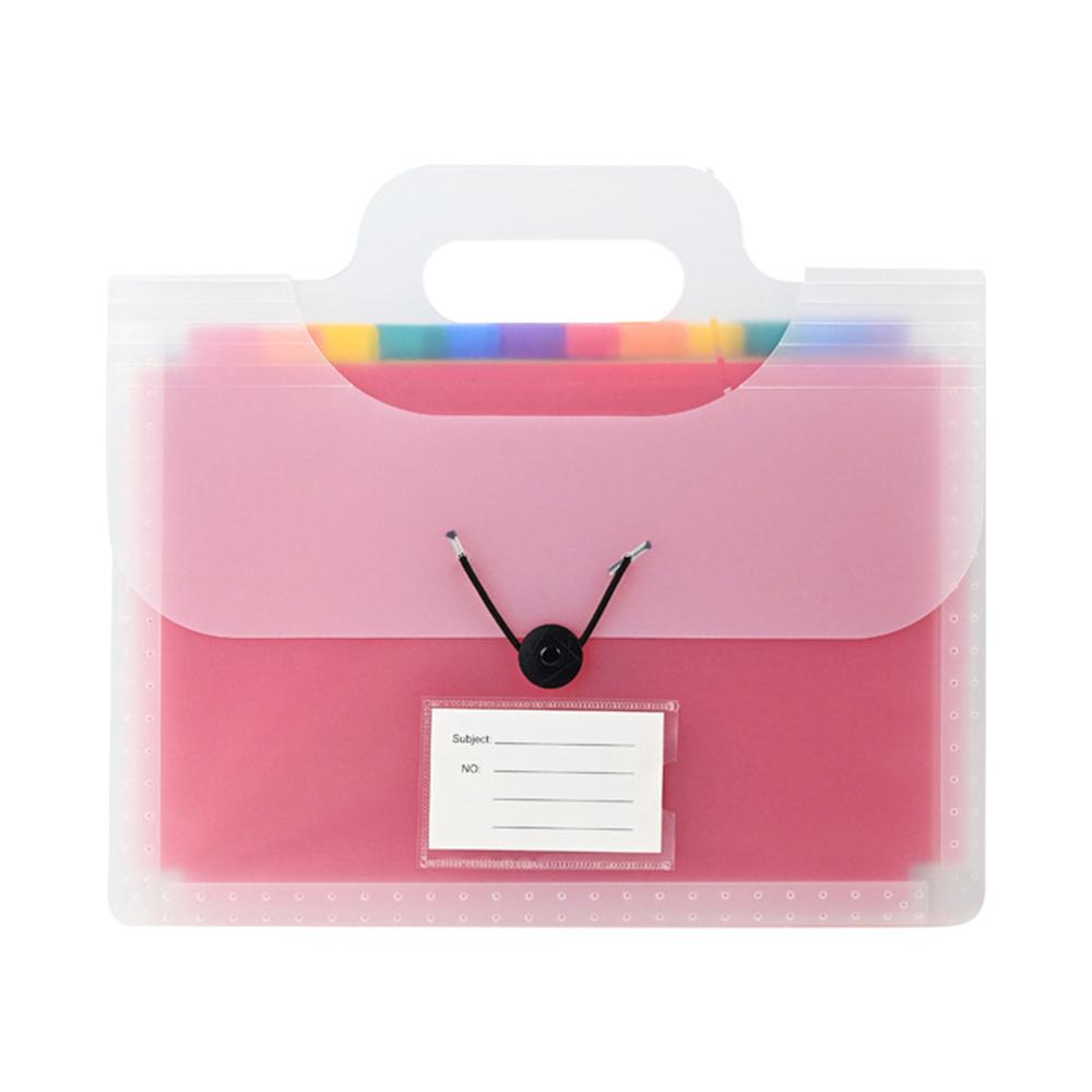 

13 Pockets Expanding File Folder with Handle Portable Accordion File Organizer A4 Document Folder for Office and School білий