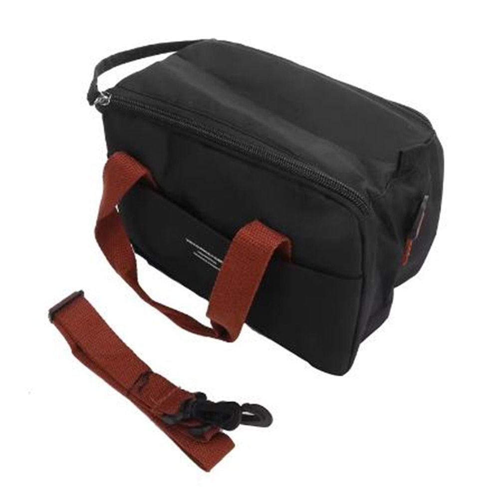 Solid Color Portable Lunch Bag Oxford Cloth Large Capacity Thermal Insulated Lunch Box with Handle Waterproof