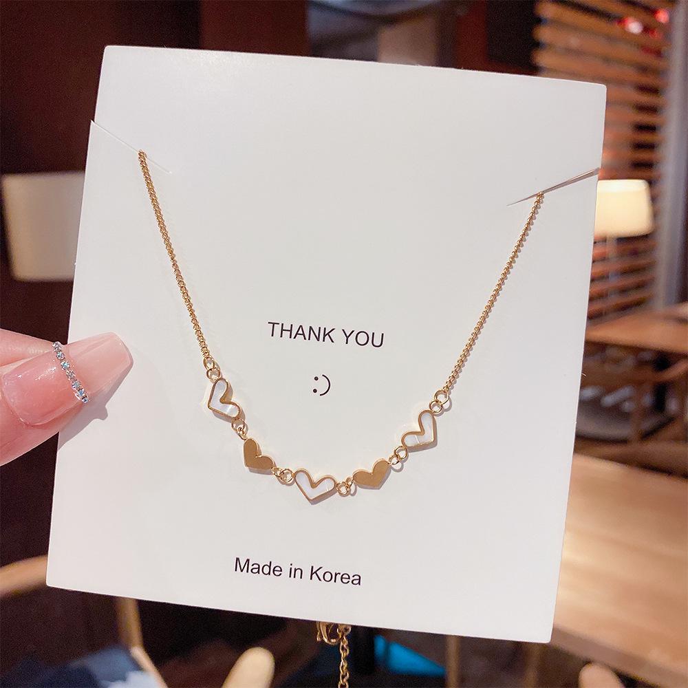 Minimalist Clavicle Necklace: Japanese & Korean Style, Luxurious Real Gold-Plated Titanium Steel Pendant for Women