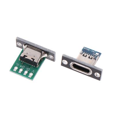 Charging Port Usb Type C Socket Connector 2Pin 2P 4P Waterproof Strip Line Of Solder Joint Female Connector Jack