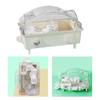 Compact Rodent Habitat with Adjustable Roof for Small Pets