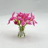 1Pcs 1:12 Scale Mini Flower Glass Bottle Car Ornament Dollhouse Accessories Simulation Fake Flower Miniature Floral Model