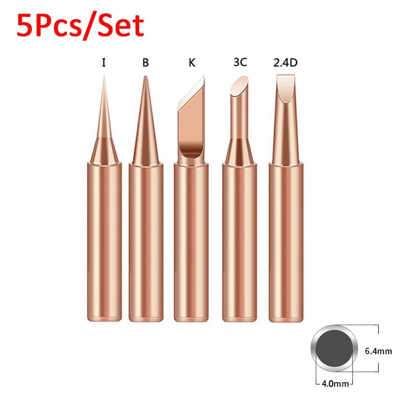 Lead-free Environmentally Friendly Soldering Iron Ip 900M-T I+B+K+2.4D+3C Copper Soldering Iron Tip Soldering Station Iron Head