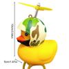 Rubber Duck Toy Car Ornaments Yellow Duck Car Dashboard Decorations Cool Duck with Propeller Helmet