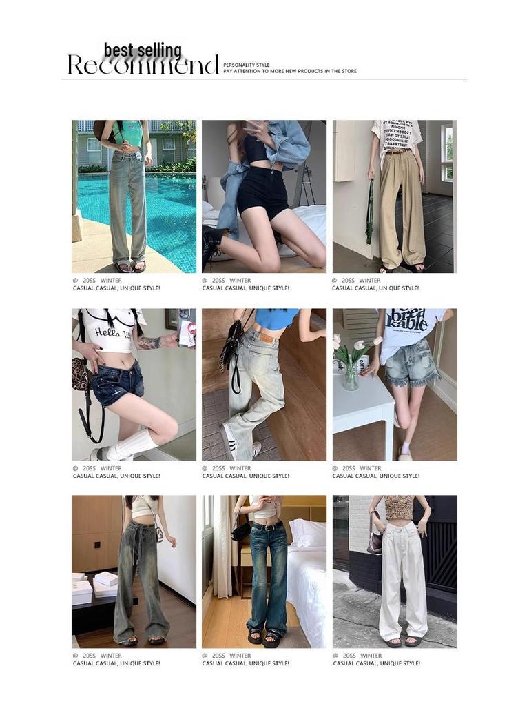 Retro Spicy Girl High-Waisted Micro-Flare Jeans - Women's Slimming Wide-Leg Pants for Spring & Autumn
