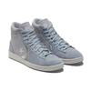 Converse Cons Pro Leather Non-slip and Abrasion Resistant High-Top Board Shoes Unisex Gray Blue Silver