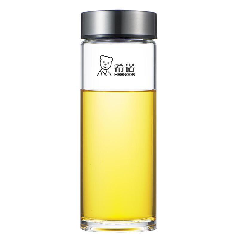 HEENOOR Elegant Single-Layer Borosilicate Glass Tumbler 280ml