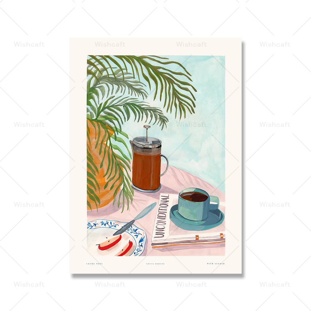 Sushi Ramen Kaffee Morgen Poster und Druck Nordic Food Bilder Küche Esszimmer Restaurant Wand Kunst Leinwand Malerei Dekor